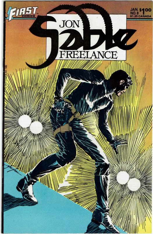 Jon Sable, Freelance #8 (1983 v1) First Comics Mike Grell NM-