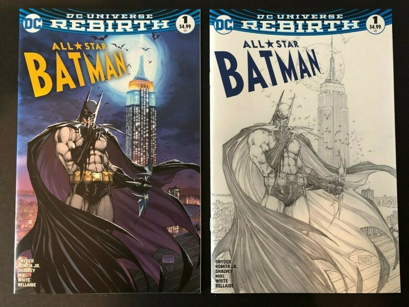 DC Universe Rebirth All Star Batman 1 Michael Turner Color & Sketch  Variants NM+ | Comic Books - Modern Age, DC Comics, Batman, Superhero /  HipComic