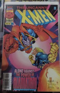 UNCANNY X-MEN #341 1997 MARVEL DISNEY GLADIATOR CANNONBALL