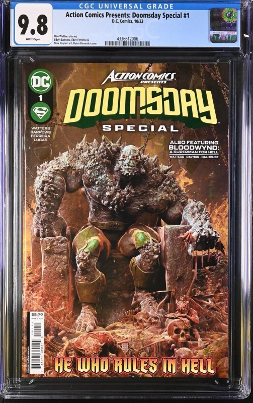 Action Comics Presents Doomsday Special #1 CGC 9.8 Bjorn Barends Cover A DC 2023