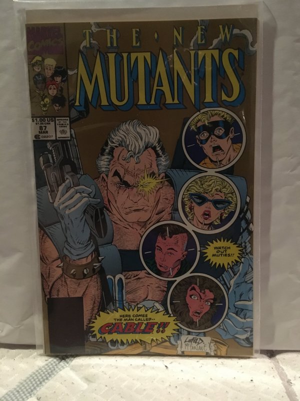 The New Mutants #87 (1990) 2nd Print (Gold Cover) First appearance of Cable