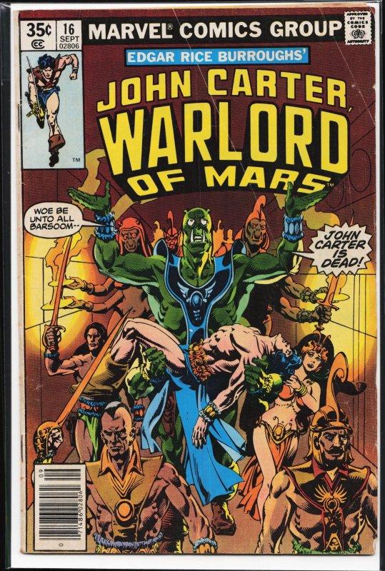 John Carter Warlord of Mars #16 (1978) John Carter Warlord of Mars