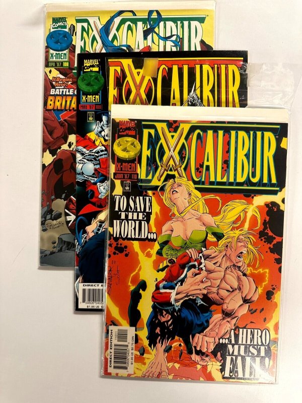 3 Excalibur Marvel Comic Books # 108 109 110 Avengers Hulk Thor Ironman 104 EJ10