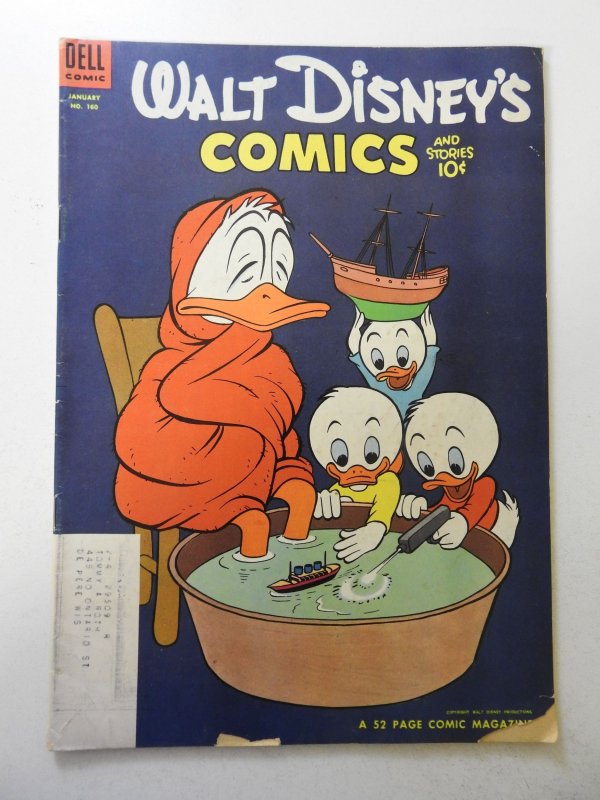 Walt Disney's Comics & Stories #160 (1954) GD/VG Condition