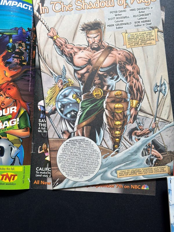 Incredible Hulk: Hercules Unleashed (1996) 1/2 detached cvr - FN