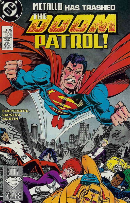 Doom Patrol (2nd Series) #10 FN ; DC | Erik Larsen Superman Metallo
