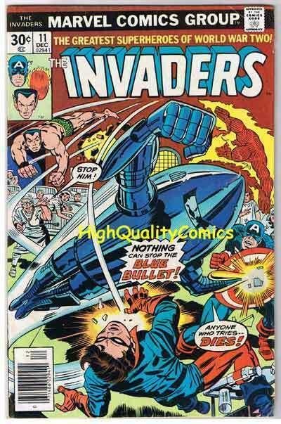 INVADERS #11, VG+, Captain America, Sub-Mariner, Torch, 1975, more in store