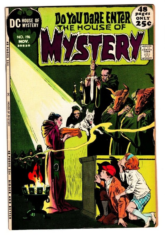 HOUSE OF MYSTERY #196 comic book 1971 DC BLACK MASS COVER TOTH ART