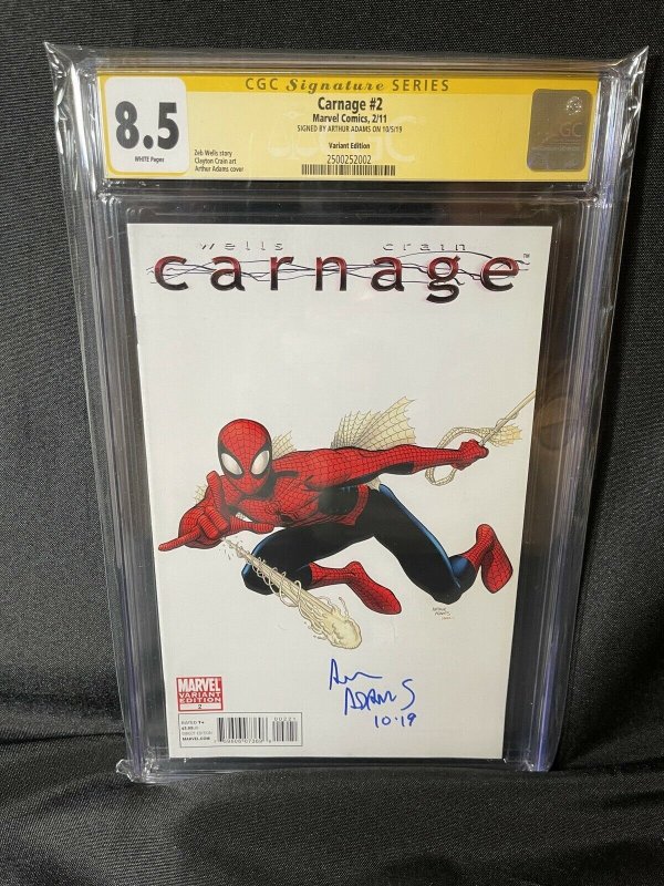 Carnage #2 Arthur Adams variant - CGC SS 8.5 - Signed By Adams 