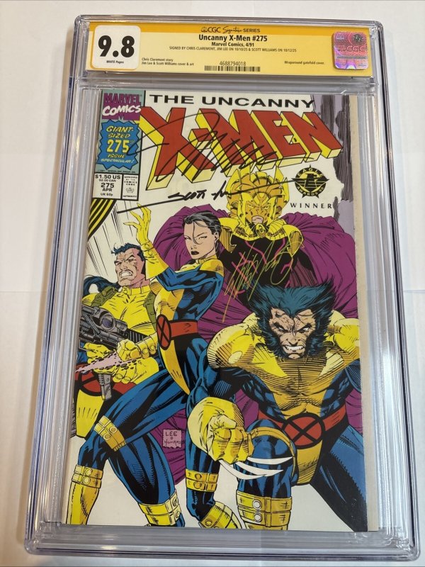 Uncanny X-Men (1991) #275 (CGC 9.8 SS) Signed Jim Lee Scott Williams Claremont