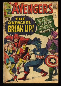 Avengers #10 GD 2.0 Marvel Comics Thor Captain America