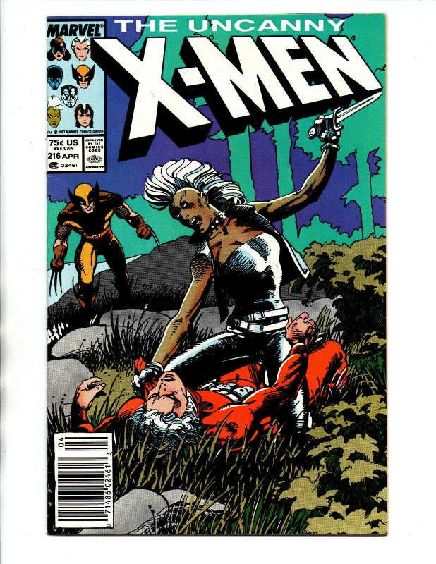 Uncanny X-Men #216 newsstand - Bary Windsor Smith - 1987 - VF/NM