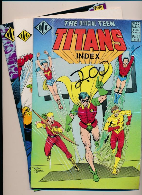 Eclipse Comics TEEN TITANS INDEX #1-#3  FINE/VERY FINE (HX677) 