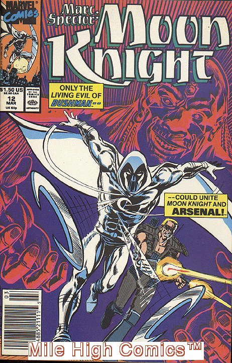 MOON KNIGHT (1989 Series)  (MARVEL) (MARC SPECTOR) #12 NEWSSTAND Near Mint