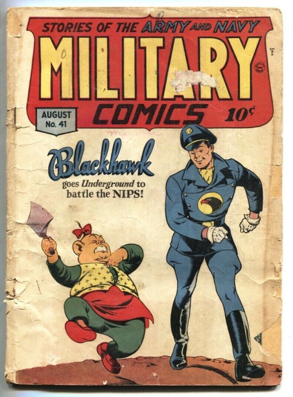 MILITARY COMICS #41Chop Chop cover-Blackhawk-comic book