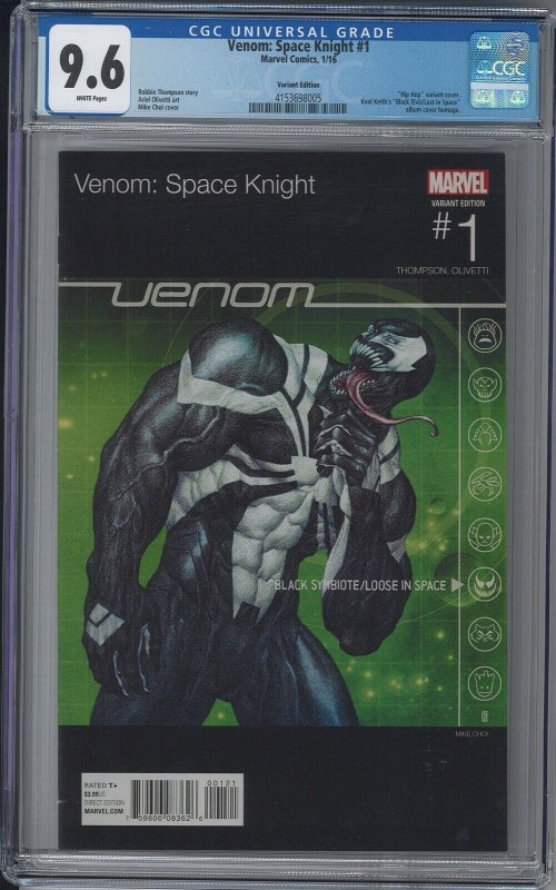 Venom: Space Knight 1 CGC 9.6 NM+ Hip Hop Variant Kool Keith Livin’ Astro Cover!