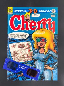 Cherry Poptart #11 (1990) Black and White Comic Book with 3-D Effects w/Glasses