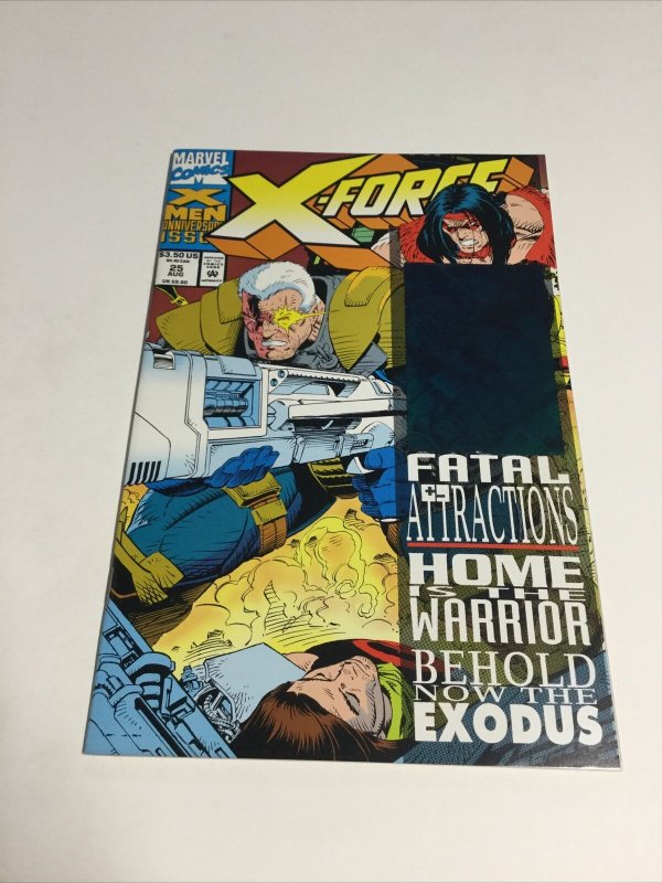 X-Force 25 Nm Near Mint Cable Hologram Fatal Attractions Marvel Comics