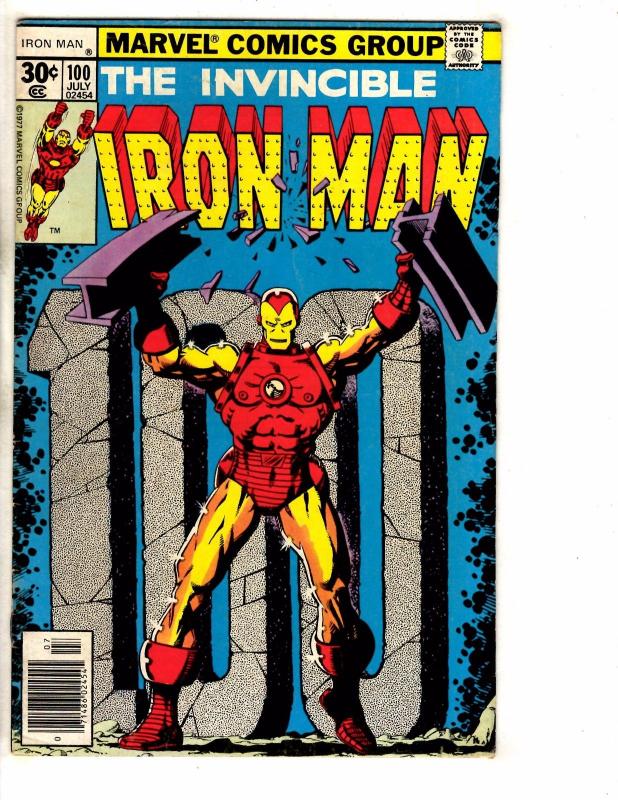 Invincible Iron Man # 100 FN Marvel Comic Book Hulk Thor Avengers Captain J275