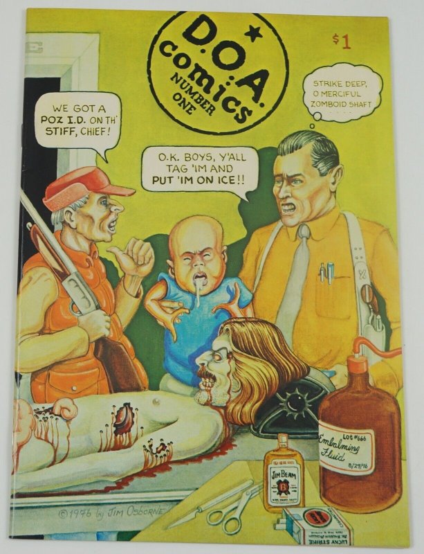 D.O.A. Comics #1 VF (1st) underground comix JIM OSBORNE saving grace DOA 