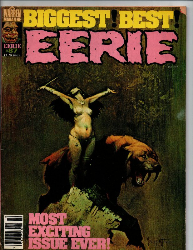 Eerie #87 - Frazetta - Horror Magazine - Warren - 1977 - FN/VF 