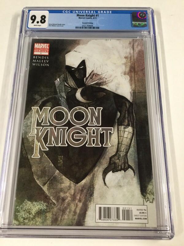 Moon Knight 1 2nd Second Prt Print Variant Cgc 9.8 2011 Marvel