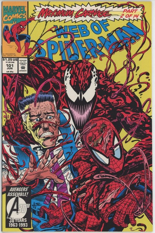 Web of Spider Man #101 (1985) - 9.2 NM- *Maximum Carnage* 