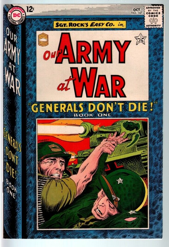 OUR ARMY AT WAR #147 1964-DC WAR COMIC-SGT. ROCK-VF VF