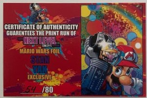 MARIO WARS - STAN YAK EXCLUSIVE RAW/FOIL/2D3D BUBBLE SET W/NUMBERED COA NM.