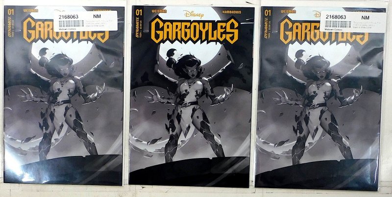 Gargoyles Lot of 3 #1 ZH x3 2022 Dynamite 9.4 1:10 Incentive Var Limited Comics