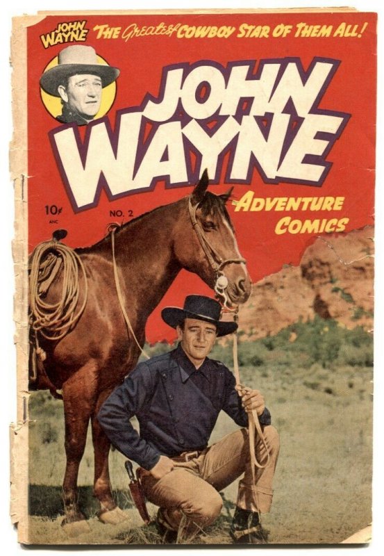 John Wayne Adventure #2 1950-Western- Frazetta FAIR