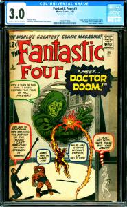 Fantastic Four #5 CGC Graded 3.0 1st Appearance & Origin of Dr. Doom