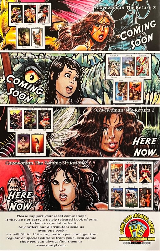 Cavewoman the Return #2 Nude Variant Cover Limited to 500. Printing error