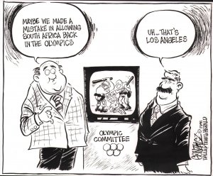Alejandro Gonzalez LA Riots Editorial Cartoon - Dallas Times Herald '91 - Signed