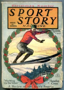 Sport Story Pulp December 22 1927- Skiing cover- Christmas issue VG