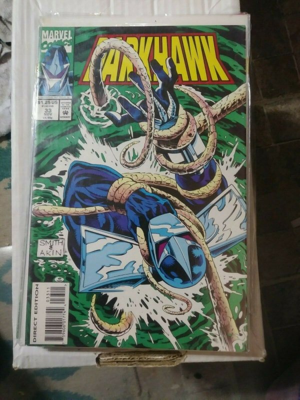 darkhawk # 33 1993 marvel chris powell     captain america black widow 