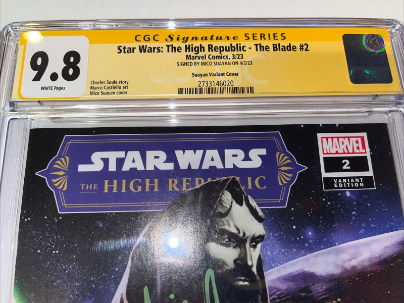 Star Wars The High Republic The Blade (2023) # 2 (CGC 9.8 SS) Signed Mico Suayan