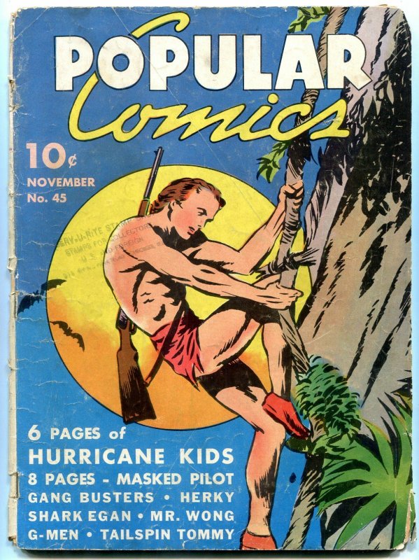 Popular #45 1939- Hurrican Kids- Mr Wong- Tex Ritter FAIR