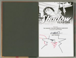 Matt Wagner Shadow Year One Hardcover Omnibus SIGNED Original Art Sketch ORIGIN