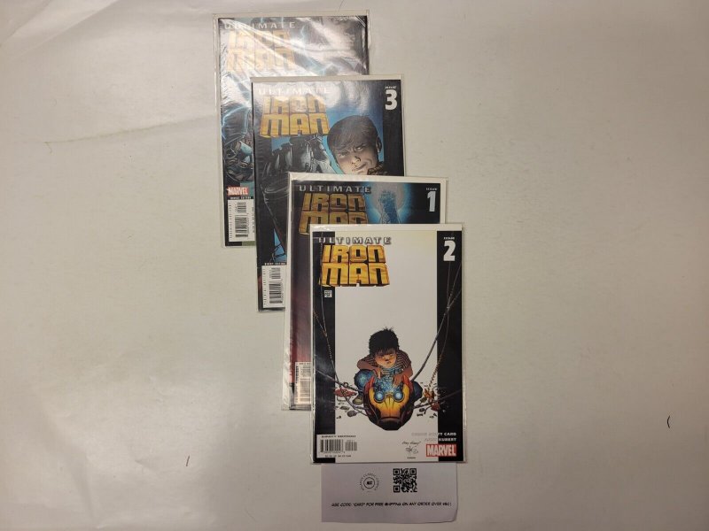 4 Ultimate Iron Man Marvel Comic Books #1 2 3 4 81 RC2