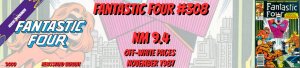 Fantastic Four 308 NM 9.4 Newsstand Marvel 1987