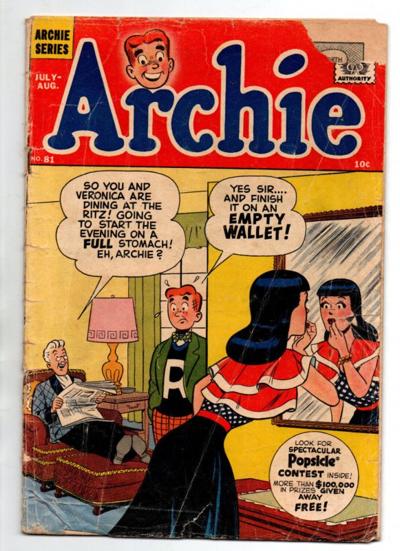 Archie #81 - Betty & Veronica - 1956 - FR