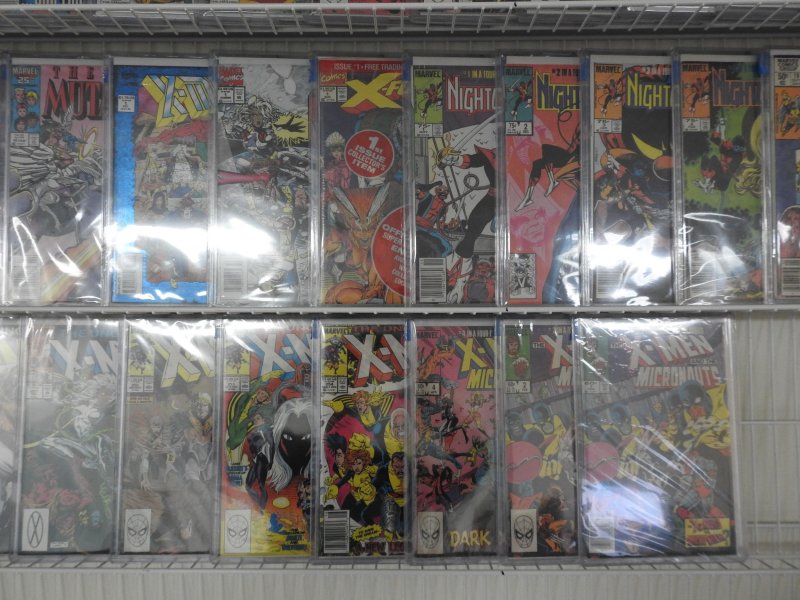 Huge Lot 66 Comics W/ X-Men, Captain America, +More! All in turtle shells!