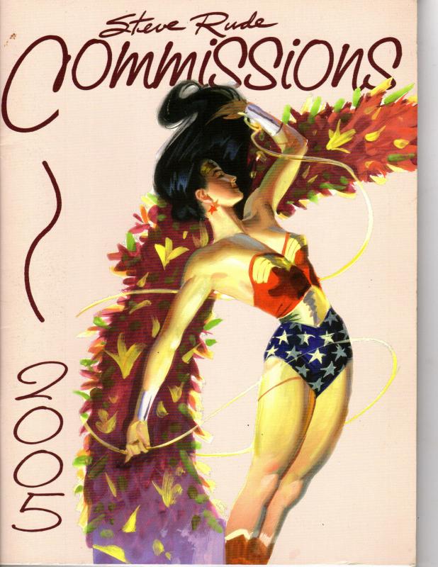 Steve Rude Commissions 2005 Art Book Wonder Woman Cover Lots of Diff Works! 68pg