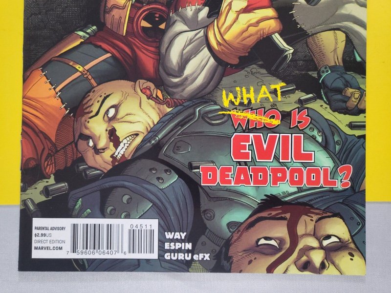 Deadpool #45 2011 Marvel Comics 1st Appearance of Evil Deadpool