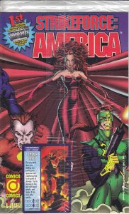 Strike Force America (2nd Series) #1A (with card) FN ; COMICO | Chrysalis Elemen