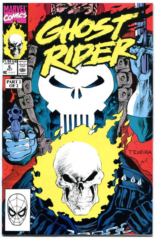 GHOST RIDER #6, ( 4 copies) NM+, Johnny Blaze, Punisher, Mark Texeira, 1990 