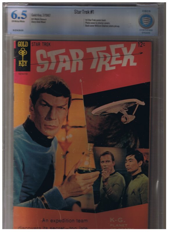 SALE ''''  Star Trek # 1 B Gold Key Issue With Photo Back Cover  '