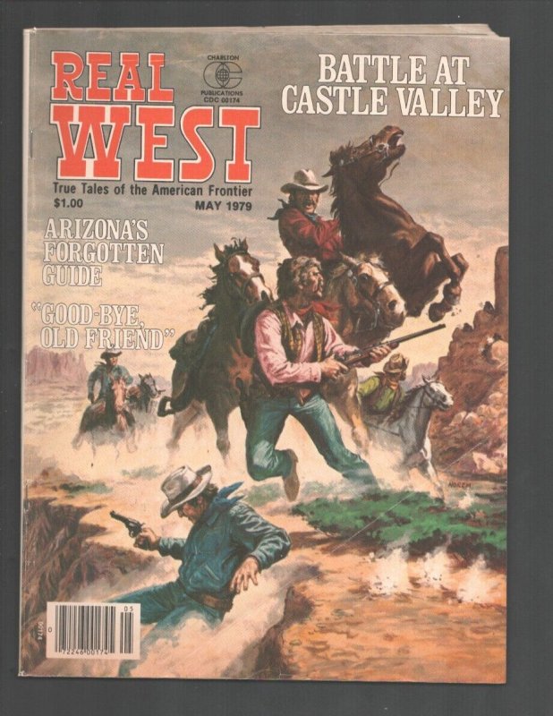 Real West 5/1979-Earl Norem gunfight cover-Fort Laramie-Kirby Sky King Gran...