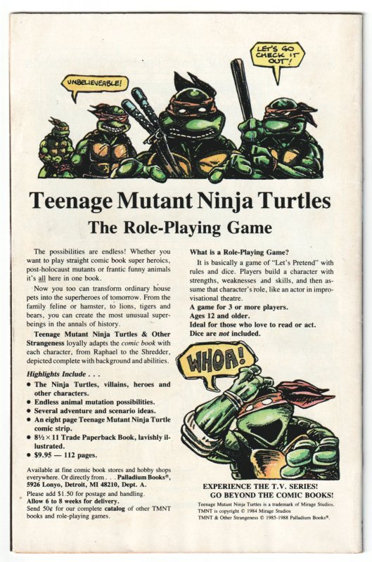 Teenage Mutant Ninja Turtles Adventures #2 (1988)
